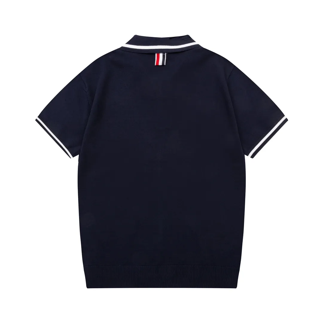 Thom Browne ➡️ POLO ， Retro Same Style Polo Versatile : Size：M-3XL